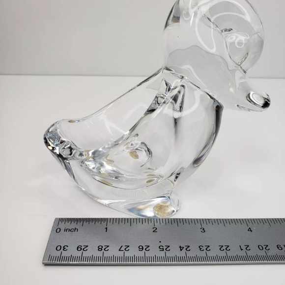 Art Vannes France Clear Crystal Duckling Trinket Holder Earrings Rings 4.5x4.5x3 - Picture 9 of 10